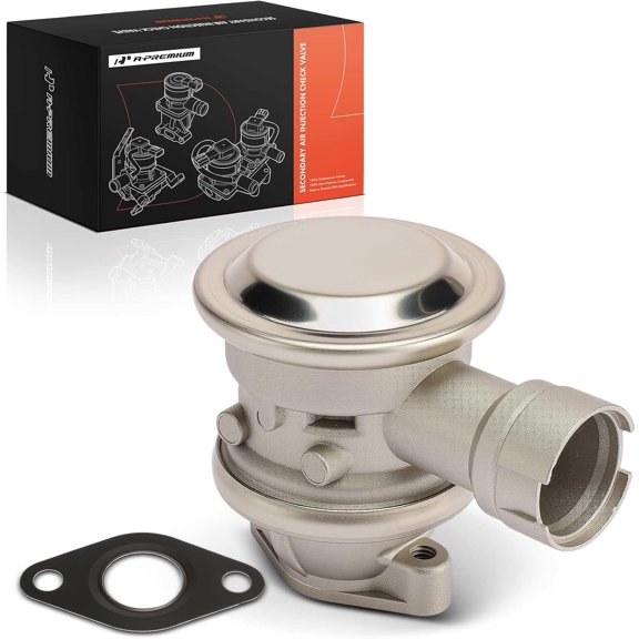 A-Premium Secondary Air Injection Check Valve Compatible with Saab 9-3 2003/2009-2011 2.0L, 9-3X 2010-2011 2.0L, 9-5 2002-2003 3.0L, Air Pump Check Control Valve with Gasket