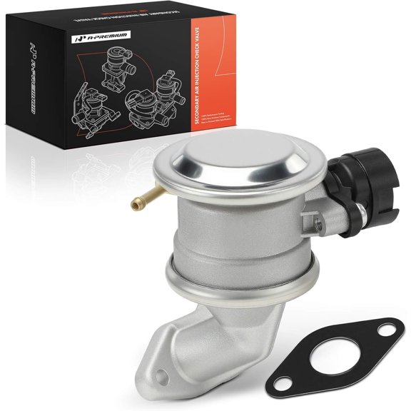A-Premium Secondary Air Injection Check Valve Compatible with BMW E53 Series X5, 2001-2006, 3.0L, Air Pump Check Control Valve with Gasket