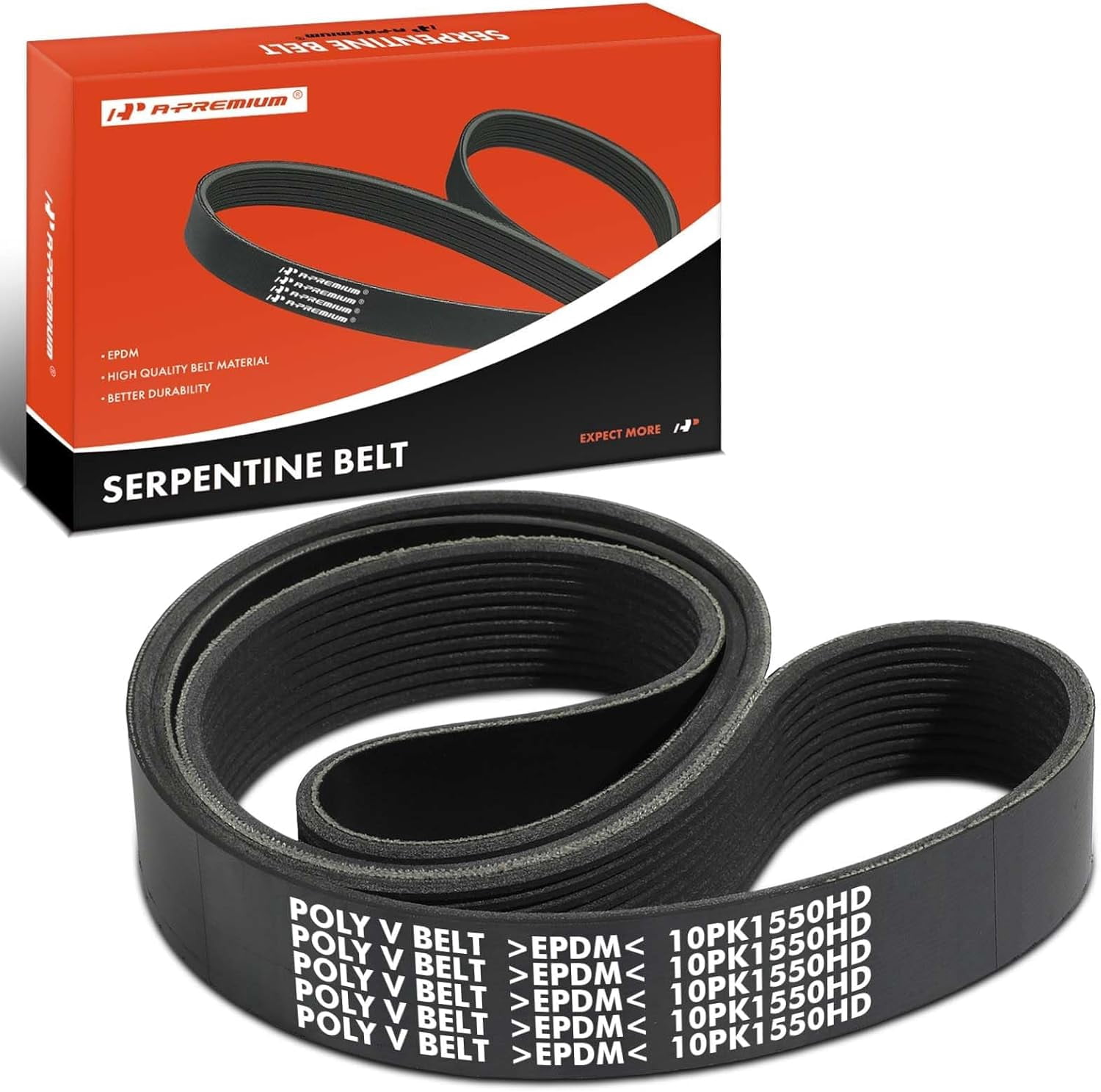 A-Premium 61.02 Inch Heavy-Duty Serpentine Drive Belt Compatible with ...
