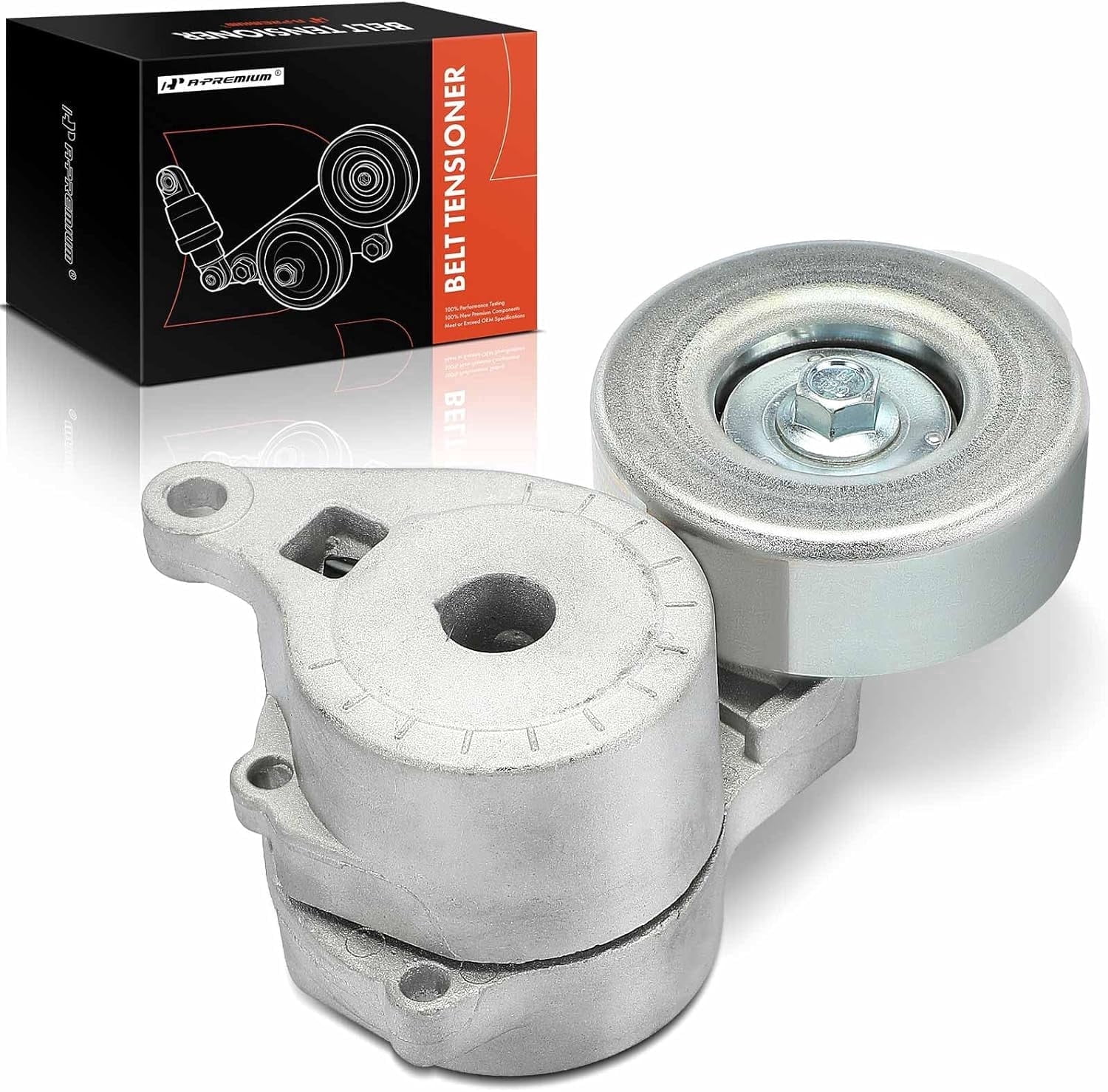 A-Premium Serpentine Belt Tensioner Assembly with Idler Pulley Compatible with Mitsubishi Eclipse 2006-2012 Galant 2004-2012 Lancer 2003-2006 Outlander 2003-2006