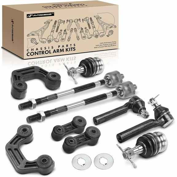 A-Premium Set of 10, Front & Rear Sway Bar Link, Front Lower Ball Joint, Inner & Outer Tie Rod End, Compatible with Subaru Forester 1998 1999 2000 2001 2002