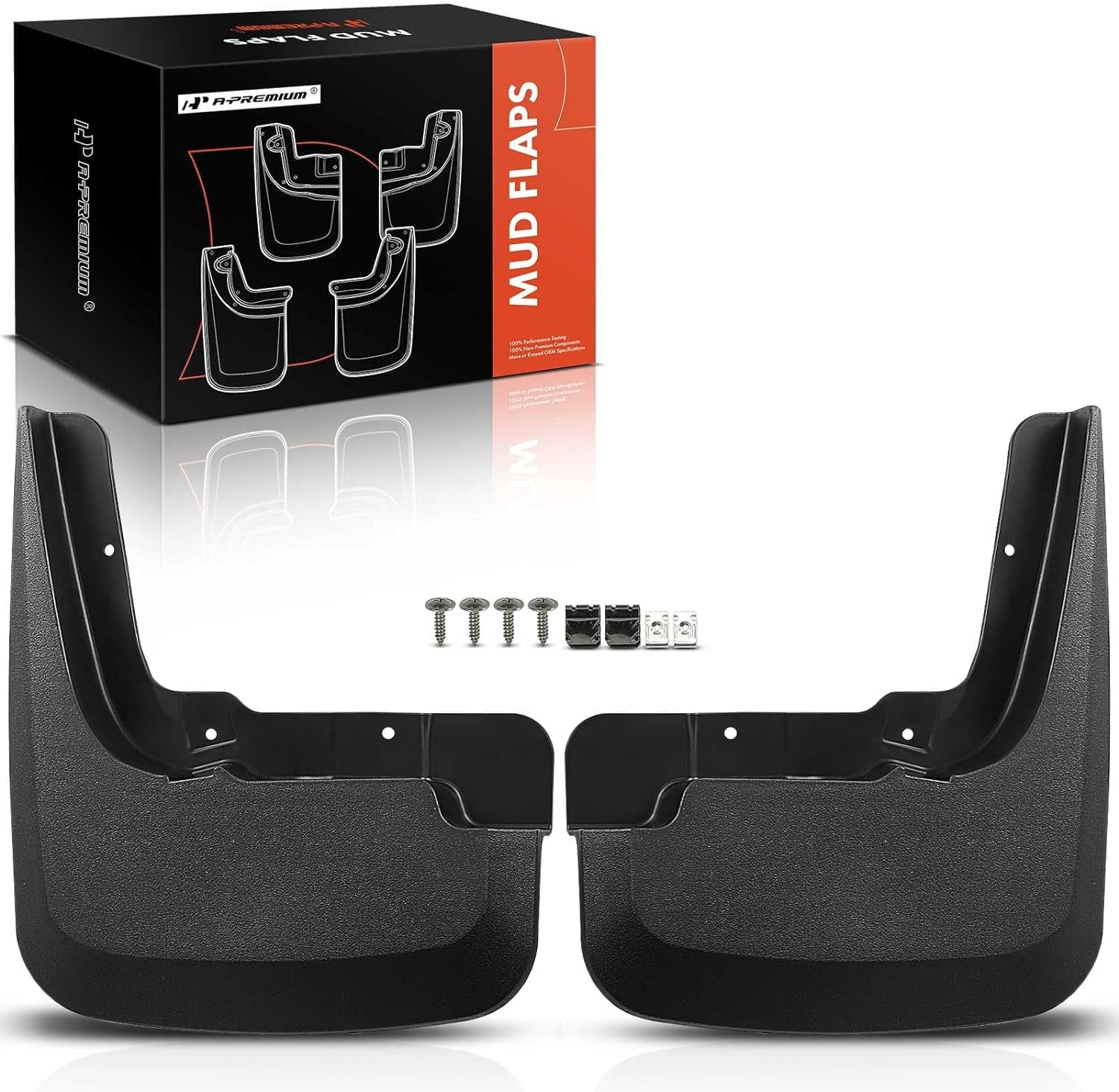 A-Premium Set of 2-PC Front Mud Flaps Splash Guards Compatible with Chevrolet Silverado 1500 2019-2024 Pickup Left & Right Mudguards Mudflaps with Hardware Accessories (Not for Legacy Models)