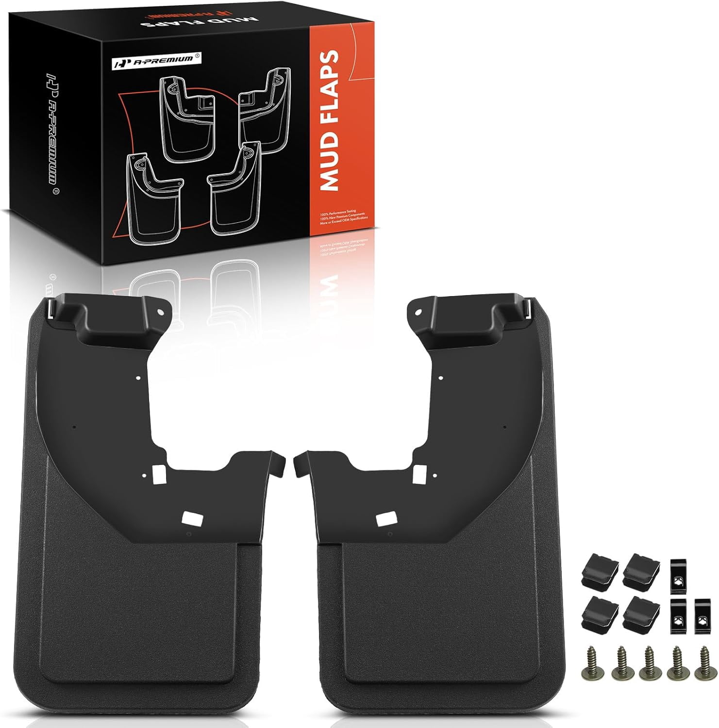 A-Premium Set of 2-PC Rear Mud Flaps Splash Guards Compatible with Ford Bronco 2021-2024 Sport Utility, Left & Right Mudguards Mudflaps, with Hardware Accessories (Not for Bronco Sport Models)