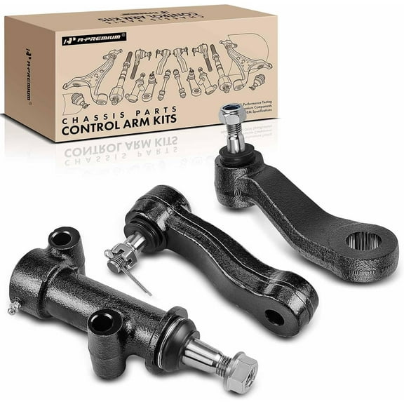 A-Premium Set of 3, Pitman Arm K6654 & Idler Arm K6535 & Idler Arm Bracket K6723 Compatible with Chevy Silverado 1500/2500/3500/1500HD/2500HD/3500HD & GMC Sierra 1500/2500/3500/1500HD/2500HD/3500HD