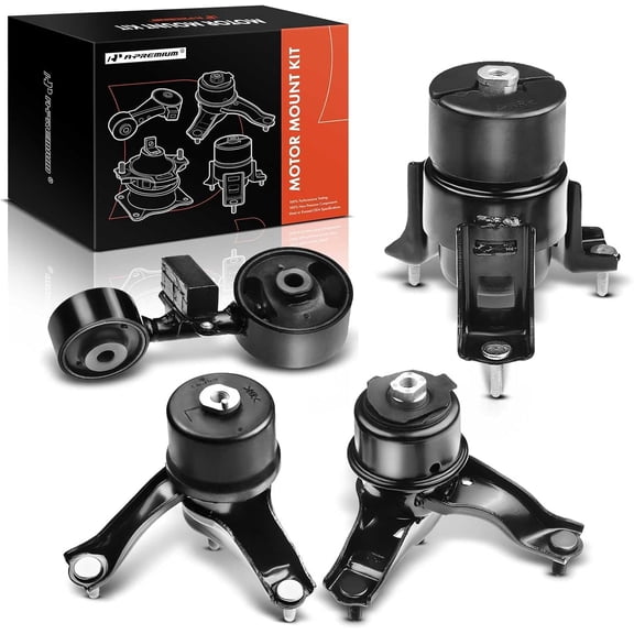 A-Premium Set of 4 Engine Motor Mount and Transmission Mount and Torque Strut Mount Kit Compatible with Toyota Camry 2002 2003 2004 2005 2006 L4 2.4L Sedan Automatic Transmission