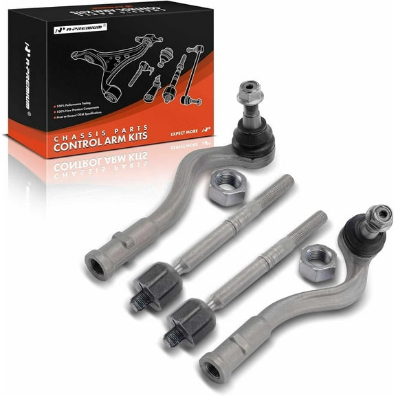 A-Premium Set of 4, Front Inner & Outer Tie Rod End Kit Compatible with Audi A4 2017-2020, A4 Quattro 2017-2023, A4 allroad 2017-2023, A5 Quattro, A5 Sportback, RS5, RS5 Sportback, S5, S5 Sportback