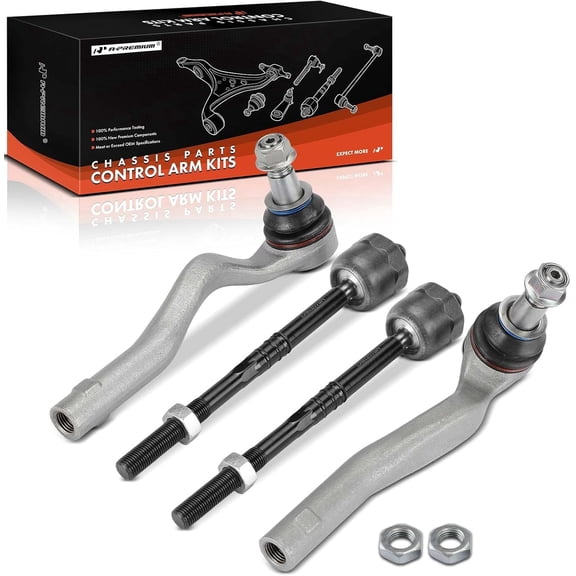 A-Premium Set of 4, Front Inner & Outer Tie Rod End Kit, Compatible with Mercedes-Benz E63 AMG 2014-2015, E63 AMG S 2014-2015, GLK250 2013-2015, GLK350 2010-2015