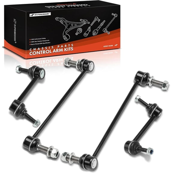 A-Premium Set of 4, Front & Rear Sway Bar Link Stabilizer Link Kit, Compatible with Ford Flex 2010-2018, Police Interceptor Sedan 2013-2019, Special Service Police Sedan, Taurus & Lincoln MKS, MKT