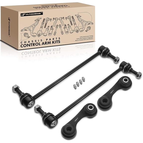 A-Premium Set of 4, Front & Rear Sway Bar Links Kit Stabilizer Bar Links, Compatible with Chevrolet Malibu 2004-2009 & Pontiac G6 2005-2009 & Saturn Aura 2007-2009