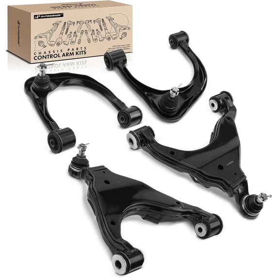 A-Premium Set of 4, Front Upper & Lower Control Arm Kit, with Ball Joint & Bushing, Compatible with Toyota 4Runner 2003-2009, FJ Cruiser 2007-2009, Lexus GX470 2003-2009, Replace # K620062, K620061
