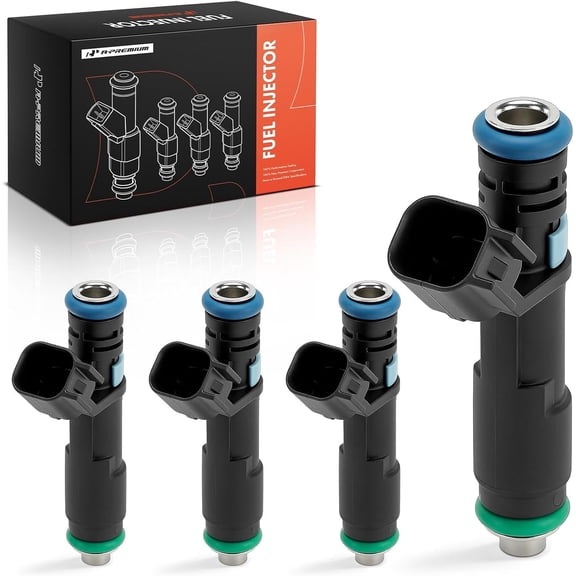 A-Premium Set of 4 Fuel Injectors Compatible with Jeep Cherokee 2016-2023, Compass 2018-2022, Renegade 2018-2021 & Chrysler 200 2015-2016 & Ram ProMaster City 2015-2022 & Fiat 500X 2018 & Dodge Dart