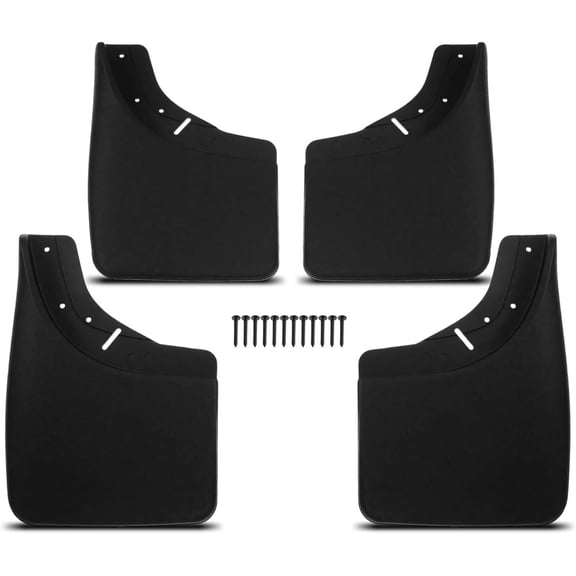 A-Premium Set of 4PCS Mud Flaps Splash Guards Compatible with Chevrolet & GMC C/K Class, C1500 C2500 Suburban 92-99, C2500 K3500 88-20, Tahoe 95-99, Yukon 92-99, Front & Rear Mudguard Mudflaps