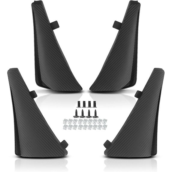 A-Premium Set of 4PCS Mud Flaps Splash Guards Mudflaps Compatible with Chevrolet Corvette (C8) 2020-2022 - (for Stingary Only) - with Hardware - Matte Black, Front & Rear, Replace# 84263453 84263457