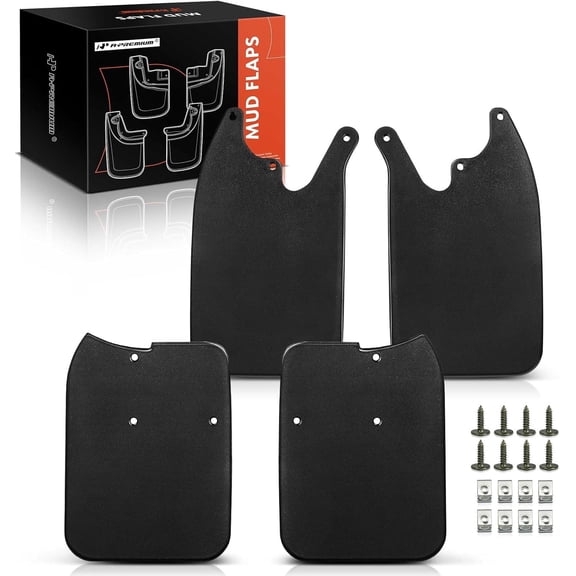 A-Premium Set of 4PCS Mud Flaps Splash Guards Mudflaps Mudguards Compatible with Toyota Tacoma 1999-2004 Pickup with Hardware Kits Accessories Front & Rear (Driver and Passenger Side)