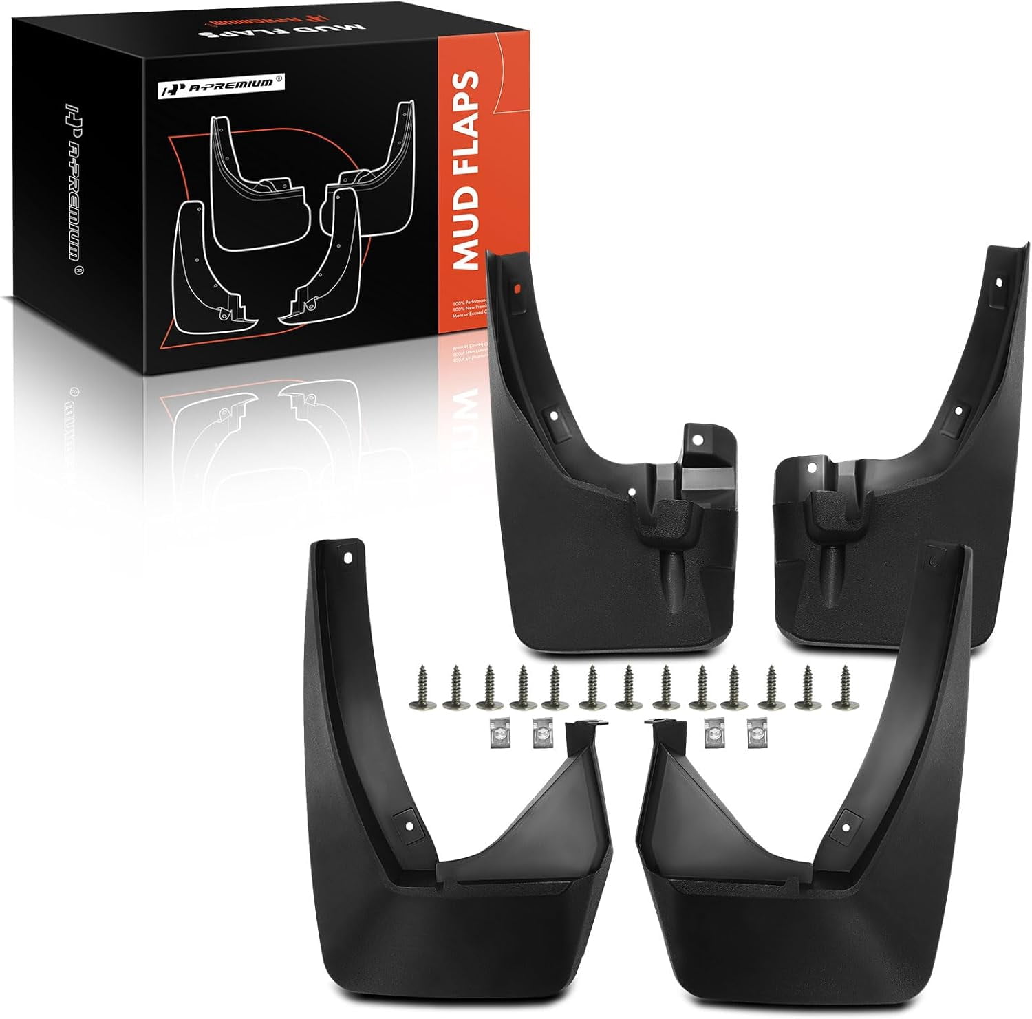 A-Premium Set of 4PCS Mud Flaps Splash Guards Mudflaps Mudguards with Hardware Kits Compatible with Honda Ridgeline 2006-2014, Front & Rear (Driver and Passenger Side)