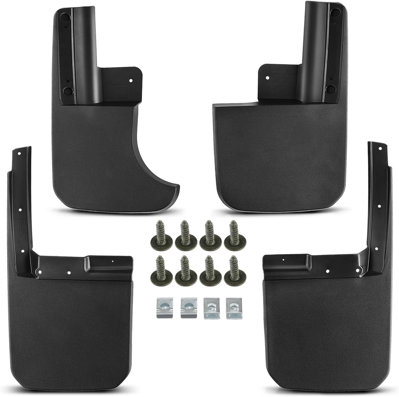 A-Premium Set of 4PCS Mud Flaps Splash Guards Mudguards with Hardware Kits Compatible with Jeep JT Series Gladiator 2020 2021 2022 2023, Front and Rear