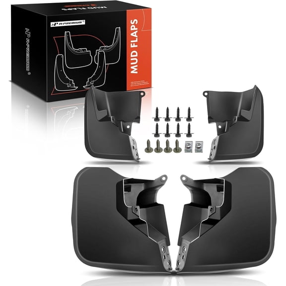 A-Premium Set of 4PCS Mud Flaps Splash Guards Mudguards Mudflaps with Hardware Compatible with Toyota FJ Cruiser 2007-2014, Sport Utility, Front and Rear (Driver & Passenger Sides)