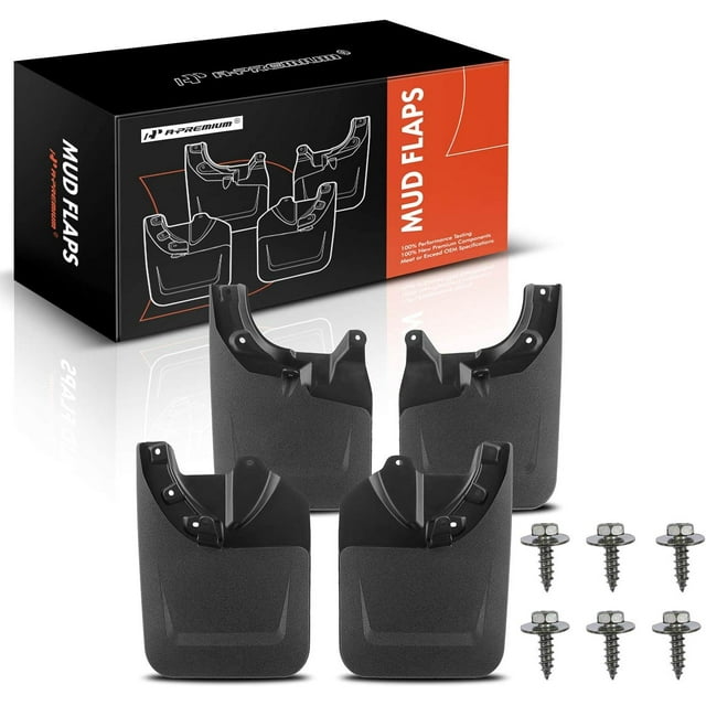 A-Premium 4-Piece Mud Flaps For Audi Q7/SQ7 2020-2021 – Front & Rear Splash Guards, Black