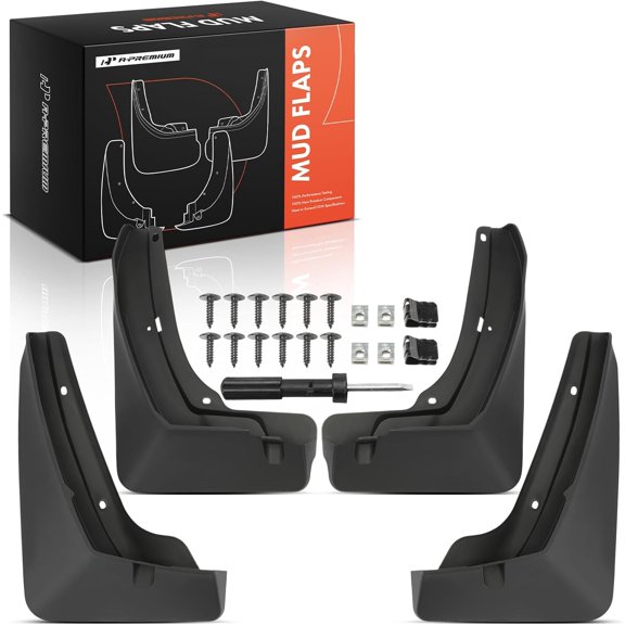 A-Premium Set of 4PCS Mud Flaps Splash Guards Mudguards Mudflaps with Hardware Kits Accessory Compatible with Chevrolet Blazer EV 2024-2025, Front and Rear, Driver & Passenger Side