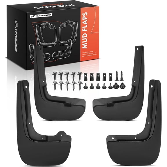 A-Premium Set of 4PCS Mud Flaps Splash Guards Mudguards Mudflaps with Hardware Kits Accessory Compatible with Chrysler Pacifica 2017-2025, Voyager 2020-2025, Front and Rear, Driver & Passenger Side