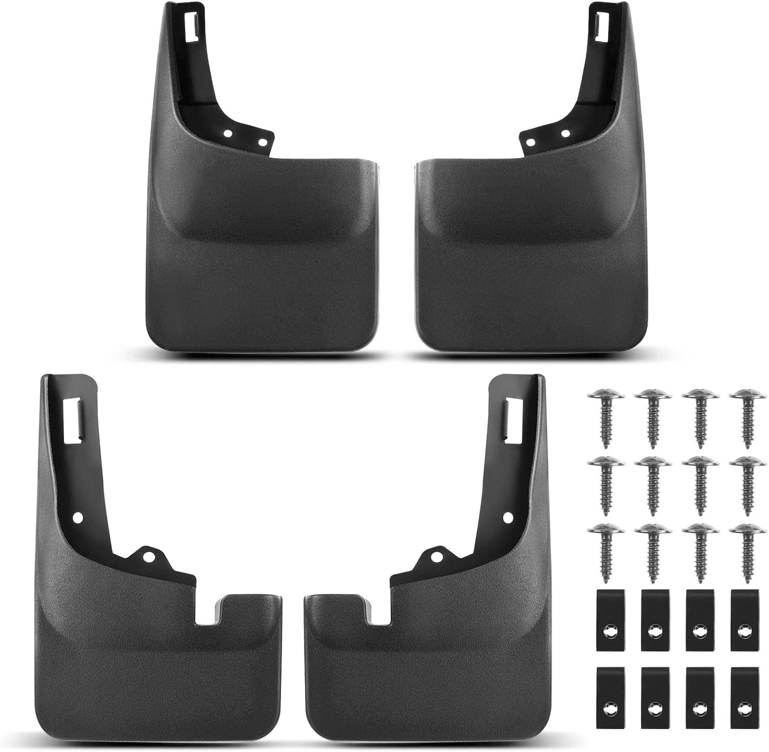 A-Premium Set of 4PCS Mud Flaps Splash Guards Mudguards Mudflaps with Hardware Kits Accessory Compatible with Ford F-150 2021 2022, Pickup, Without Fender Flares, Front LH RH and Rear LH RH