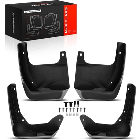 A-Premium Set of 4PCS Mud Flaps Splash Guards Mudguards Mudflaps with Hardware Kits Accessory Compatible with Honda Odyssey 2014-2017 Mini Passenger Van, Front and Rear (Driver & Passenger Sides)