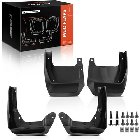 A-Premium Set of 4PCS Mud Flaps Splash Guards Mudguards Mudflaps with Hardware Kits Accessory Compatible with Honda Odyssey 2014-2017 Mini Passenger Van, Front and Rear (Driver & Passenger Sides)