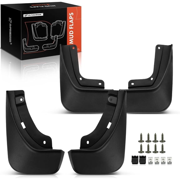 A-Premium Set of 4PCS Mud Flaps Splash Guards Mudguards Mudflaps with Hardware Kits Accessory Compatible with Jeep Grand Cherokee 2022 2023 2024 Sport Utility Front and Rear (Driver & Passenger Side)