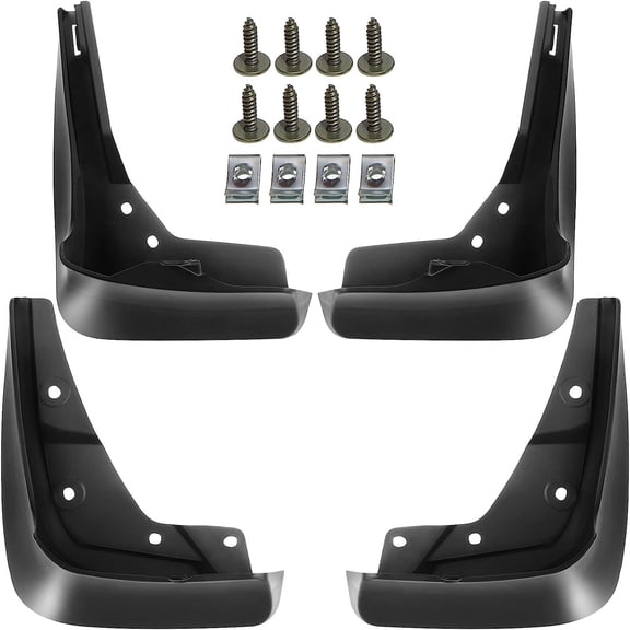 A-Premium Set of 4PCS Mud Flaps Splash Guards Mudguards Mudflaps with Hardware Kits Accessory Compatible with Mercedes-Benz C43 AMG, C63 AMG, C63 AMG S,2021, Front and Rear (Driver & Passenger Sides)