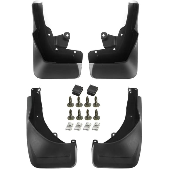 A-Premium Set of 4PCS Mud Flaps Splash Guards Mudguards Mudflaps with Hardware Kits Accessory Compatible with Mercedes-Benz W167 GLE400 GLE450 GLE500 GLE500e, 2019-2022, Front and Rear LH RH