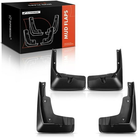A-Premium Set of 4PCS Mud Flaps Splash Guards Mudguards Mudflaps with Hardware Kits Accessory Compatible with Toyota Camry, 2015-2017, Sedan, Black Color, Front and Rear (Driver & Passenger Sides)