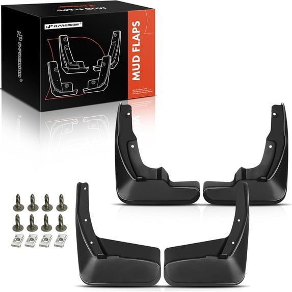 A-Premium Set of 4PCS Mud Flaps Splash Guards Mudguards Mudflaps with Hardware Kits Accessory Compatible with Toyota Venza 2009-2016 Sport Utility Front and Rear (Driver & Passenger Sides)