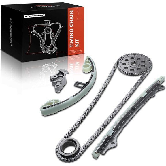 A-Premium Set of 6PCS Engine Timing Chain Kit W/Tensioner & Guide & Sprocket [fits DOHC, 4Cyl 1.5L] Compatible with Honda CR-Z 2011-2014 & Fit 2009-2013, Replace# 9-5641, 9-5642, 9-5643