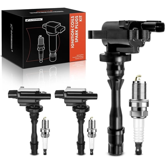 A-Premium Set of 3 Ignition Coil Pack and Iridium Spark Plugs Compatible with Mitsubishi Montero 2003 2004 2005 2006 V6 3.8L SOHC