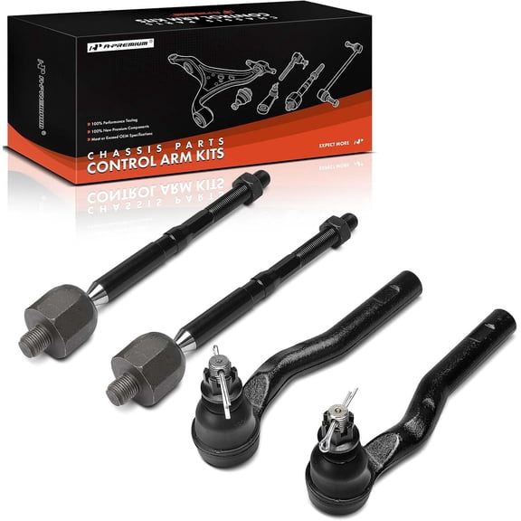 A-Premium Set of 4, Front Inner & Outer Tie Rod End Kit, Compatible with Toyota Yaris 2016-2020, Yaris iA 2017-2018 & Scion iA 2016