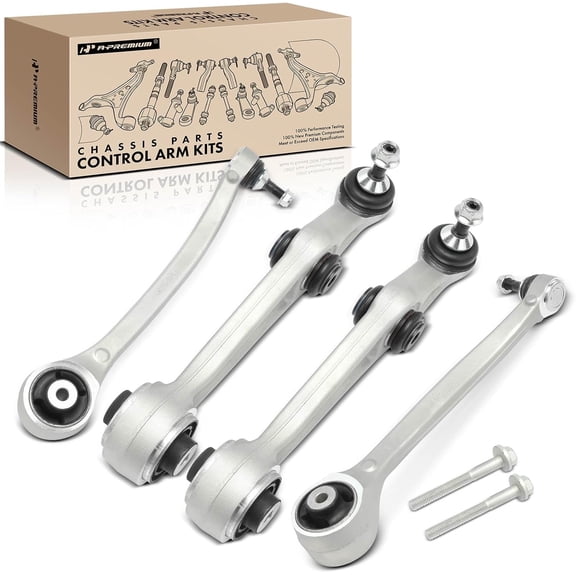 A-Premium Set of 4, Front Lower Rearward & Forward Control Arm, with Ball Joint & Bushing, Compatible with Tesla Model S 2012-2021, Model X 2016-2021