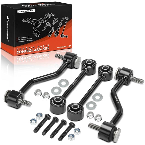 A-Premium Set of 4, Front & Rear Sway Bar Link Stabilizer Link Kit, Compatible with Ford F-350 Super Duty 2000-2023, RWD