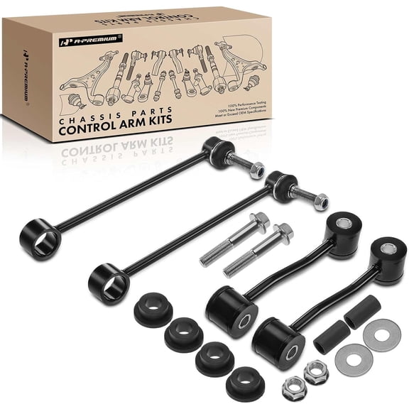 A-Premium Set of 4, Front & Rear Sway Bar Links Kit Stabilizer Bar Links, Compatible with Jeep Liberty 2008-2012, Dodge Nitro 2007-2011
