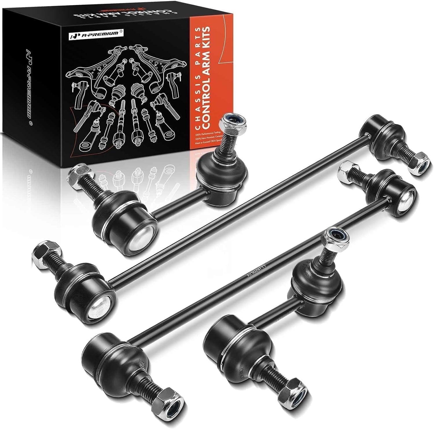A-Premium Set of 4 Front & Rear Sway Bar Links Kit Stabilizer Bar Links Compatible with Honda CR-V 2007-2016
