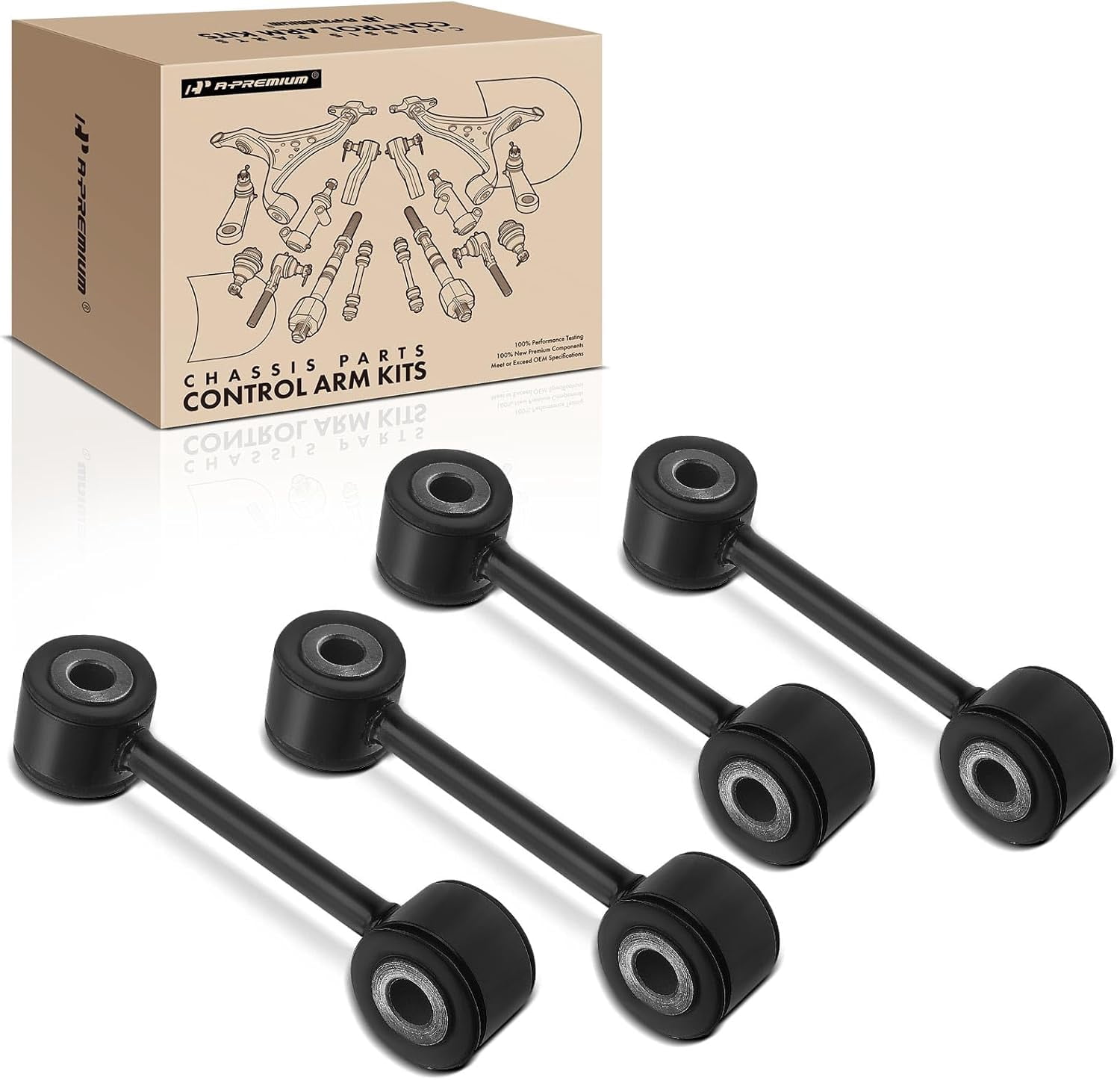 A-Premium Set of 4, Front & Rear Sway Bar Links Kit Stabilizer Bar Links, Compatible with Mazda Miata 1990-1997