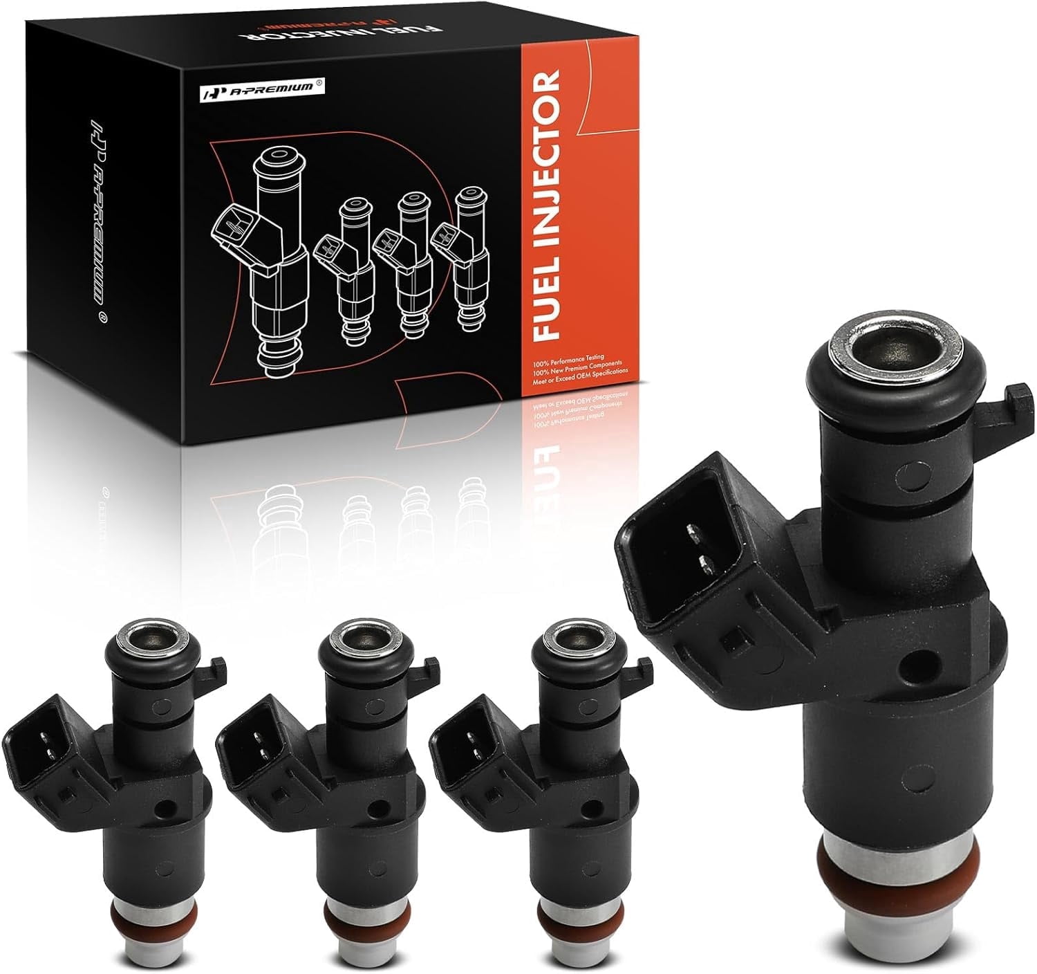A-Premium Set of 4 Fuel Injectors Compatible with Honda Civic 2012-2015, HR-V HRV 2016-2022, 1.8L, GAS, Replace# 16450R2EL01