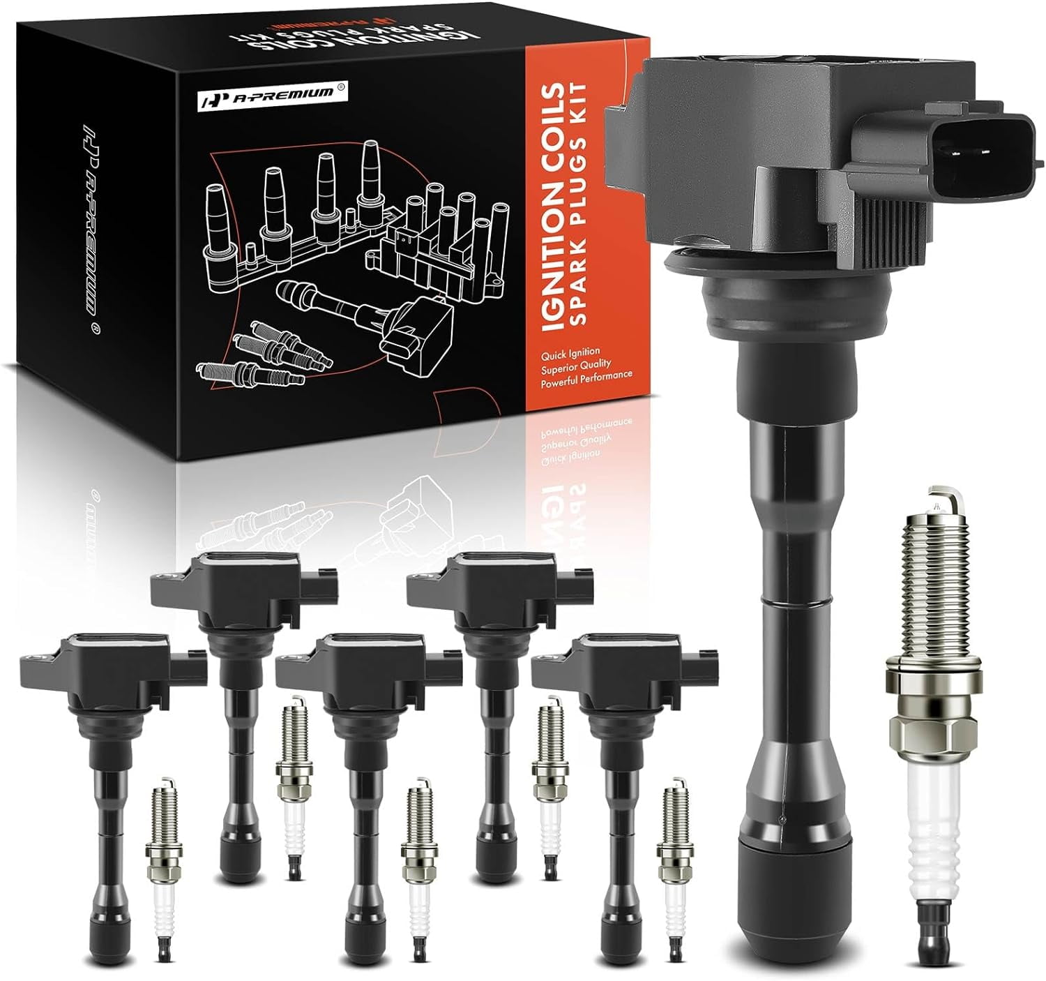 6x Ignition Coil Pack Fits INFINITI for Q50 2016-2021 for Q60 2017-2021 3.0L 6x Ignition Coil Pack Fits INFINITI for Q50 2016-2021 for Q60 2017-2021 3.0L