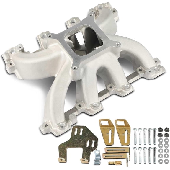 A-Premium Single Plane Engine Aluminum Intake Manifold Compatible with Chevrolet LS Gen III LS1 LS2, V8 4.8L/294, 5.3L/325, 5.7L/350, 6.0L/364-3,500-8,500 RPM