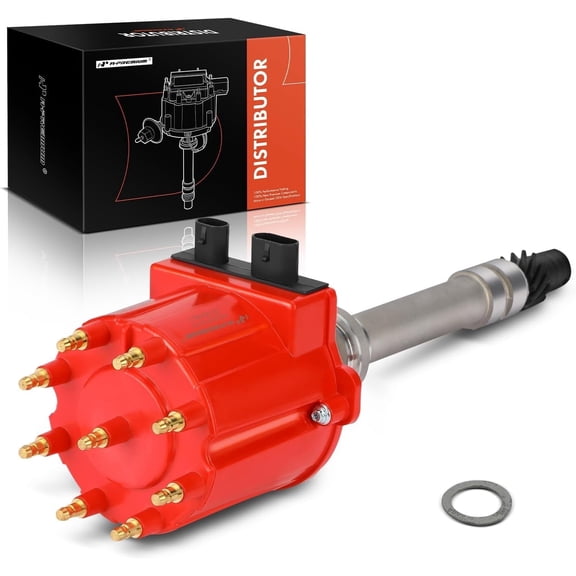 A-Premium Small Block Big Block EFI TBI Distributor Compatible with Chevy GMC Vehicles - V8 5.0L, 5.7L, 7.4L - C/K 1500 2500 Pickup, Camaro, Blazer, Yukon, Jimmy, C60, P30, Tahoe - 1987-1997, Red Cap