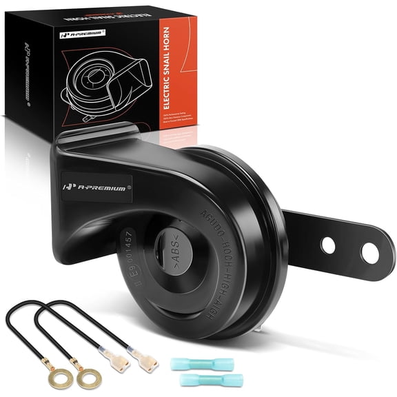 A-Premium Snail Horn High Universal Electric Horn - 12V 110dB - Compatible with most Passenger Cars, Commercial/Off-Road Vehicles, Gas Cars, Electric Cars, Motorcycles & Trucks, 80 mm