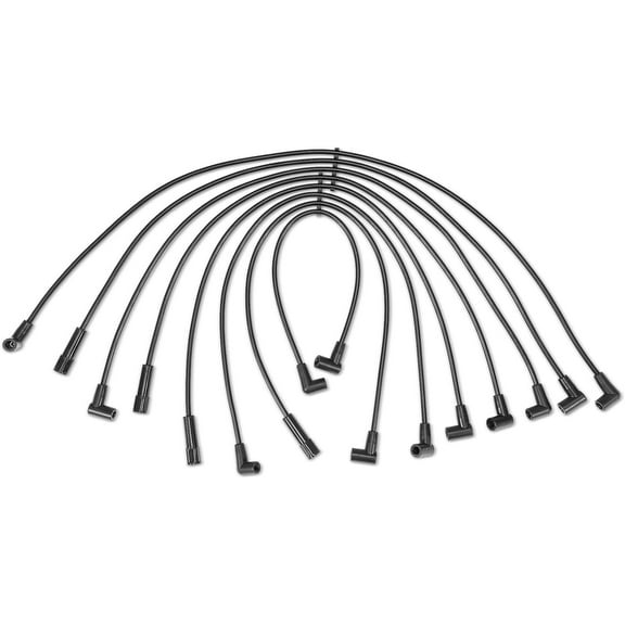 A-Premium Spark Plug Wire Compatible with Chevrolet Malibu, C10, C20, K10, K20, Impala & GMC C1500, C2500, K1500, K2500, Jimmy & Buick Century, Regal & Pontiac Firebird