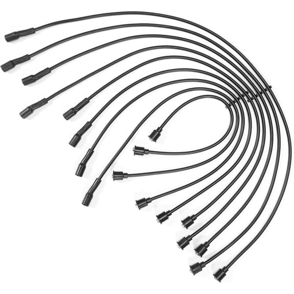 A-Premium Spark Plug Wire Compatible with Jeep CJ5/CJ6/Commando 1972-1973, J-2500/Wagoneer 1971-1973 & AMC Ambassador 1967-1972, Matador 1971-1972, Rebel/AMX/Rebel