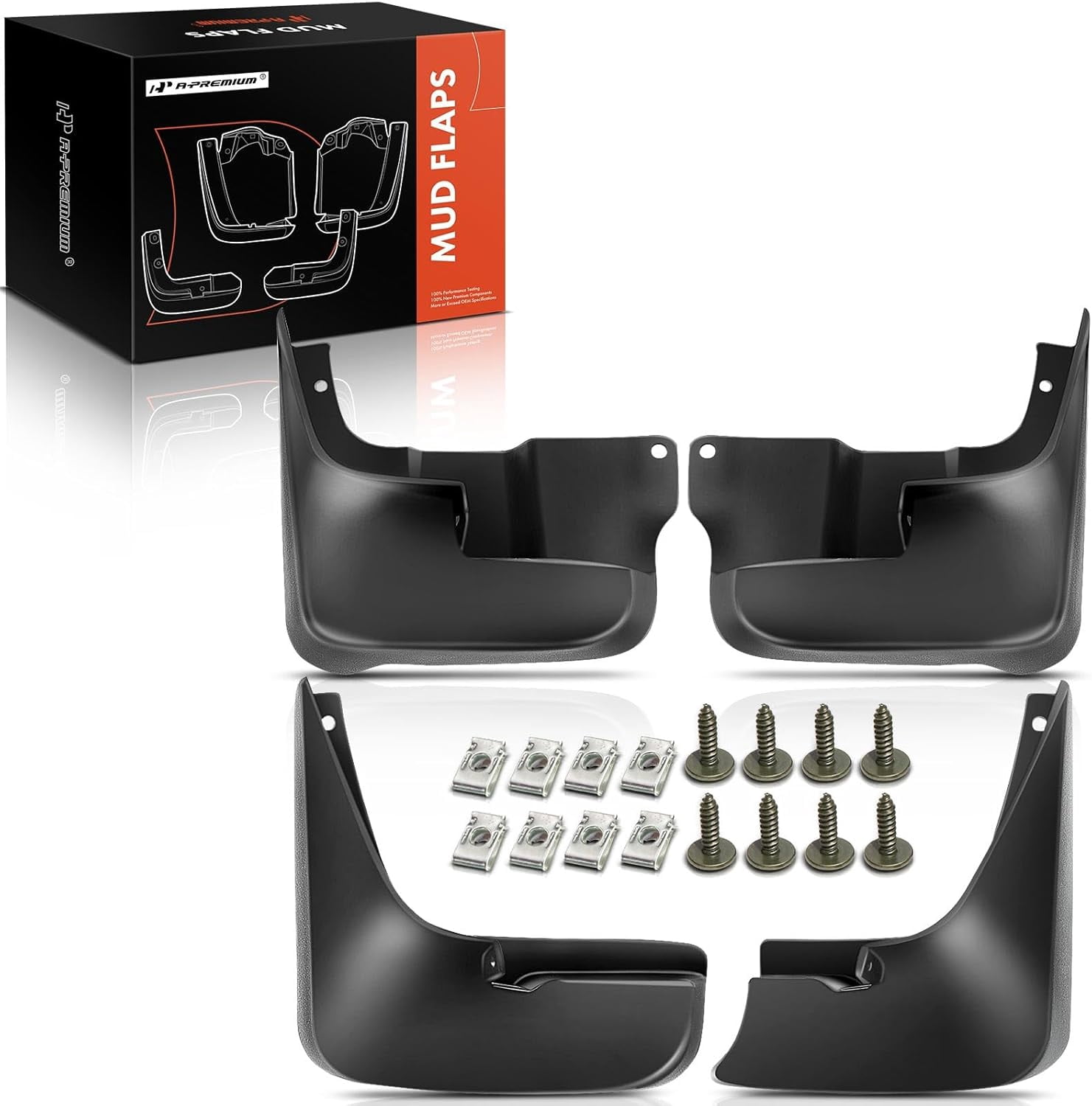 A-Premium Splash Guard Mud Flaps Fenders Replacement for Toyota Sienna 2004-2010 without Running Boards 4-PC Set