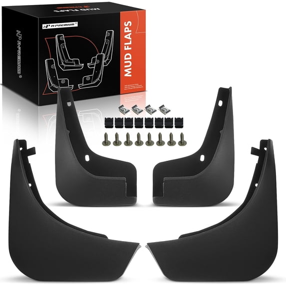 A-Premium Splash Guard Mud Flaps Replacement for Smart Fortwo 2016-2018 Convertible Coupe Front and Rear 4-PC Set