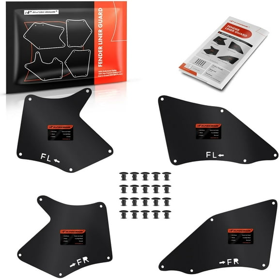 A-Premium Fender Liners Set for Toyota Tacoma 2005-2020, 4-PC, EVA Rubber, Front & Rear